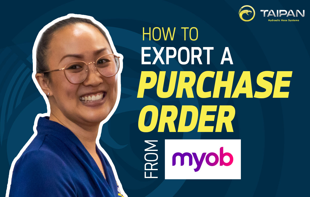 how to export a purchase order from myob video